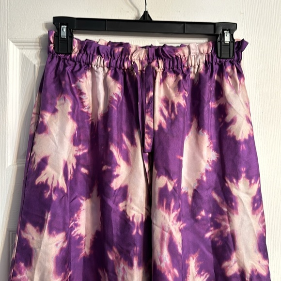 Ulla Johnson Purple and Cream Wide Leg Pants - Picture 5 of 7
